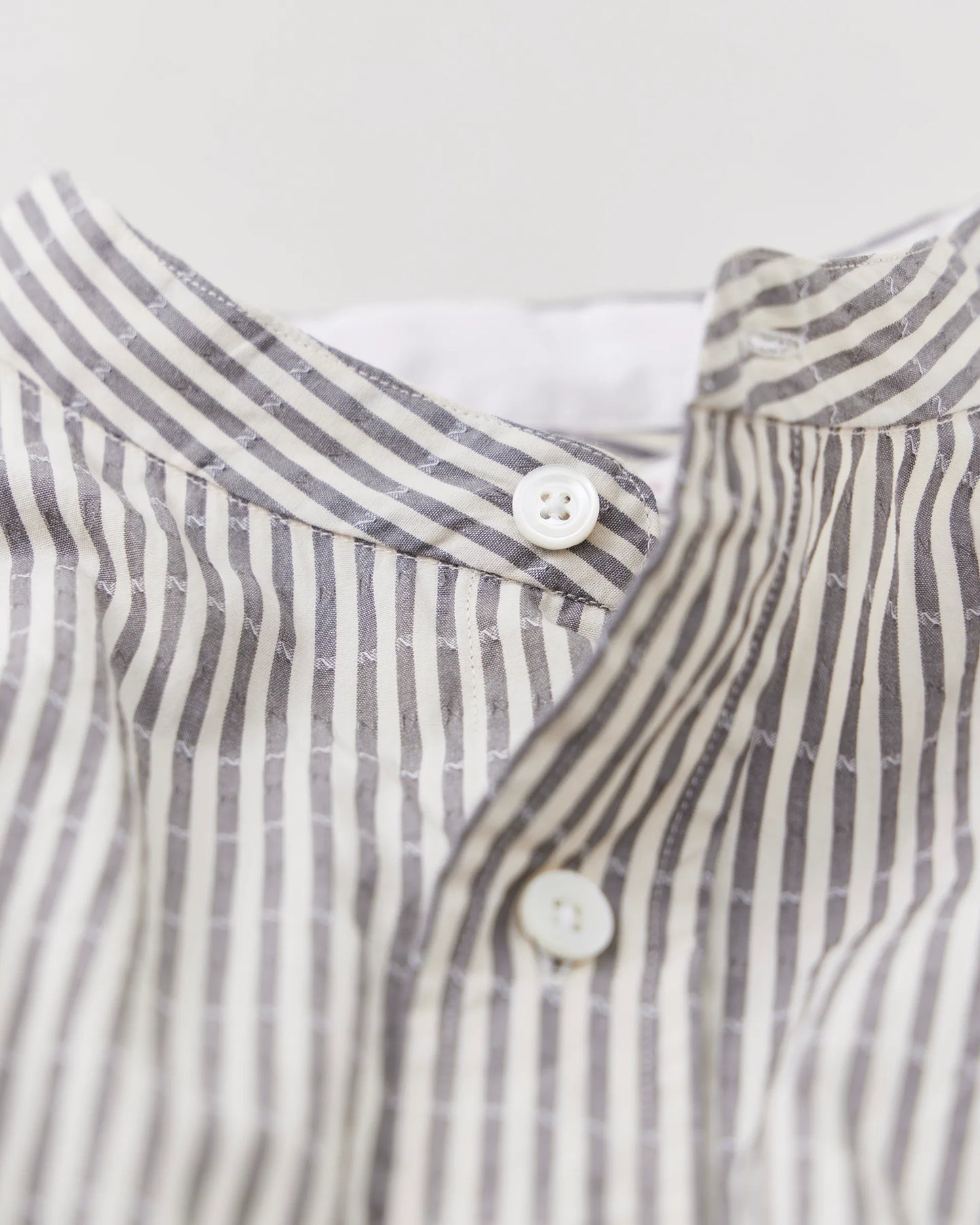 NICENESS 25AW MARC / Dobby Stripe Band Collar Dress Shirt