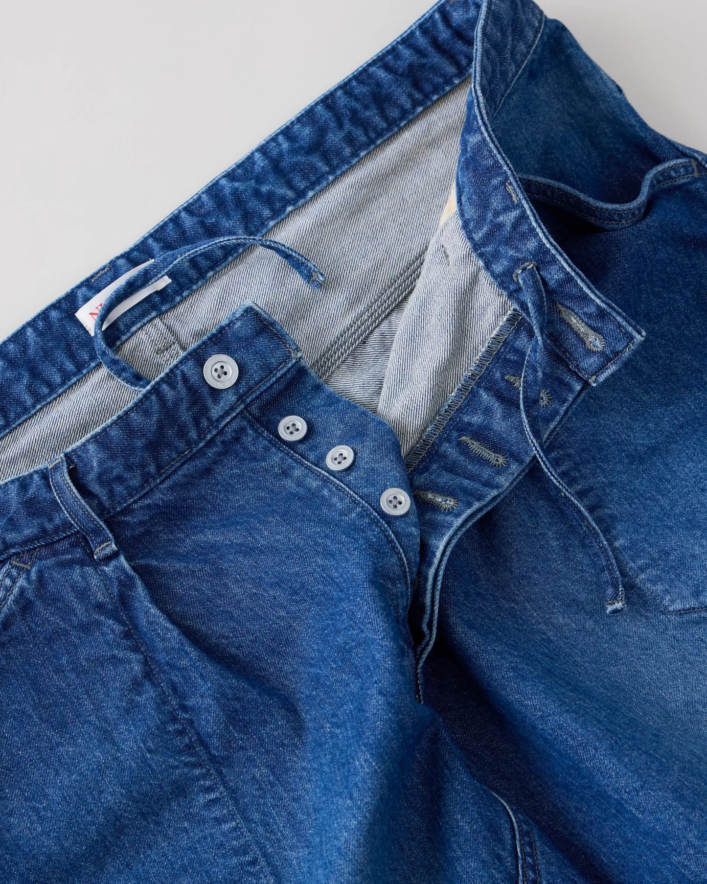 NICENESSS 25SS E.STU / Aged Effect Baggy Shorts - Indigo