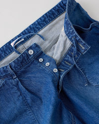 NICENESSS 25SS E.STU / Aged Effect Baggy Shorts - Indigo