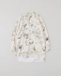 NICENESS 25AW V.IOMMI Printed Detachable Collar Long Shirt