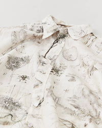 NICENESS 25AW V.IOMMI Printed Detachable Collar Long Shirt