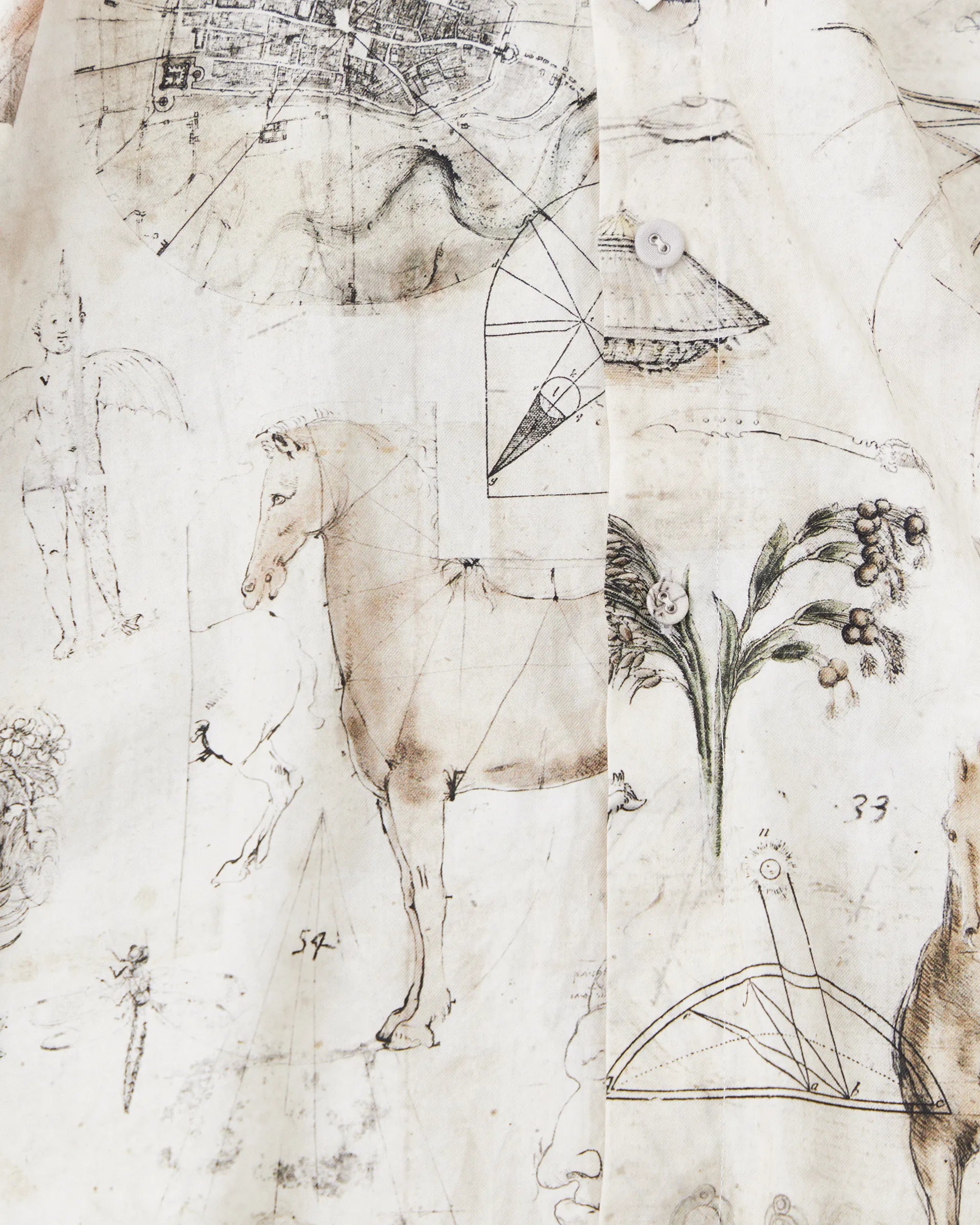 NICENESS 25AW V.IOMMI Printed Detachable Collar Long Shirt NICENESS 25AW V.IOMMI Printed Detachable Collar Long Shirt