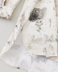 NICENESS 25AW V.IOMMI Printed Detachable Collar Long Shirt