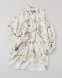 NICENESS 25AW V.IOMMI Printed Detachable Collar Long Shirt
