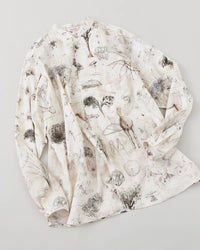 NICENESS 25AW V.CHAD / Printed Narrow Collar Shirt Jacket