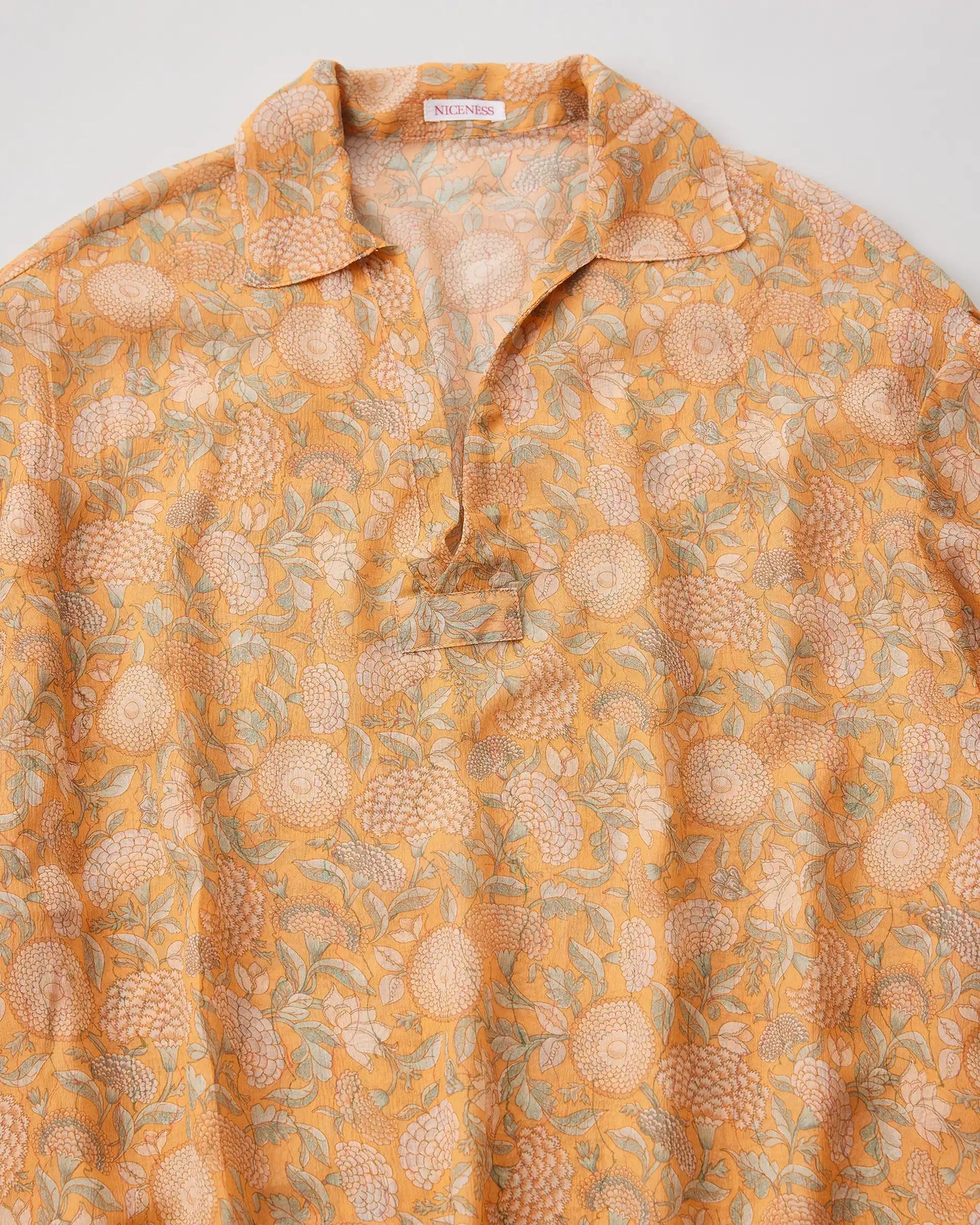 NICENESS 25SS MADAN / Silk Chiffon Skipper Shirt