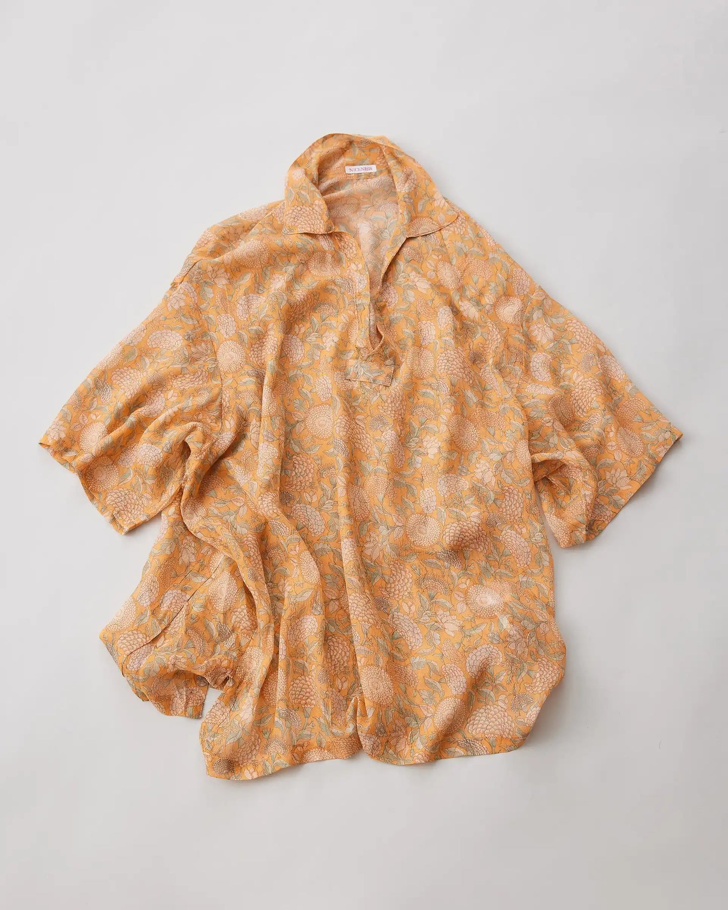 NICENESS 25SS MADAN / Silk Chiffon Skipper Shirt