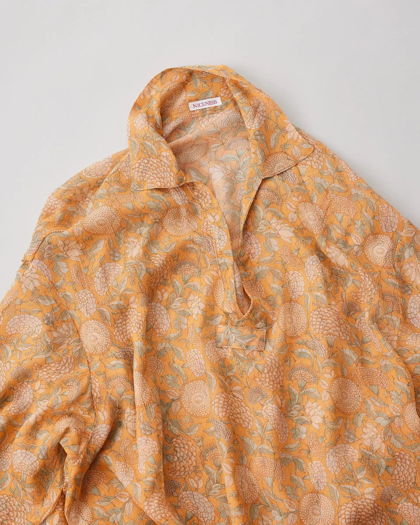NICENESS 25SS MADAN / Silk Chiffon Skipper Shirt