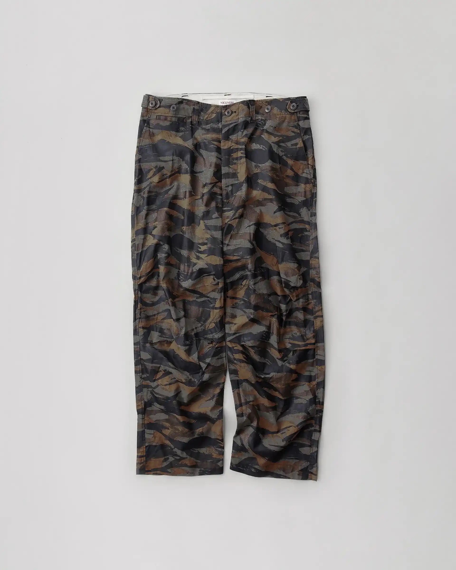 NICENESS 25SS KRAMER / Tiger Camouflage Field Trousers