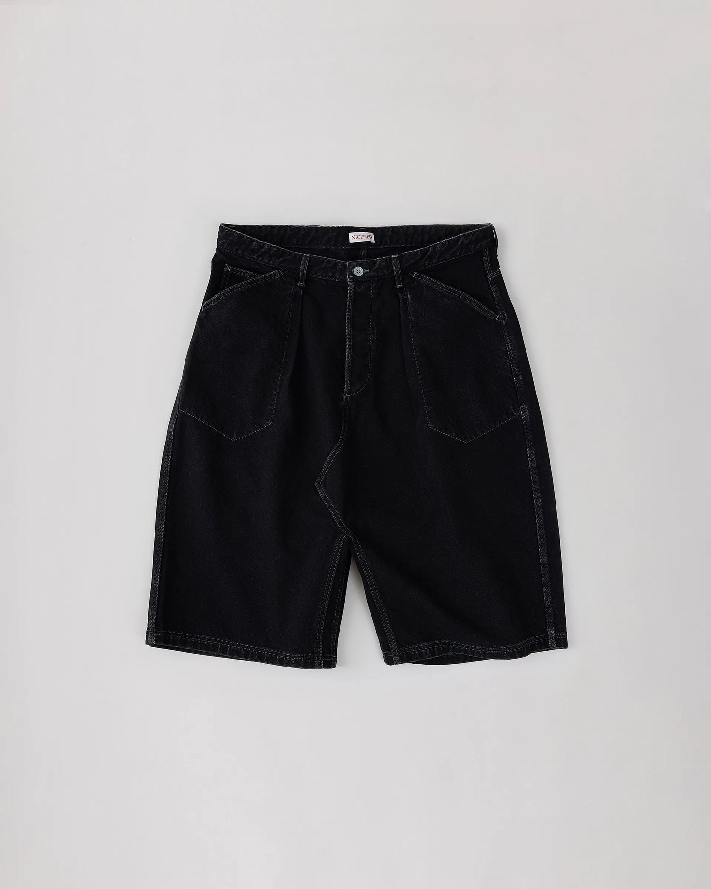 NICENESS 25SS B.STU / Aged Effect Baggy Shorts – Vintage