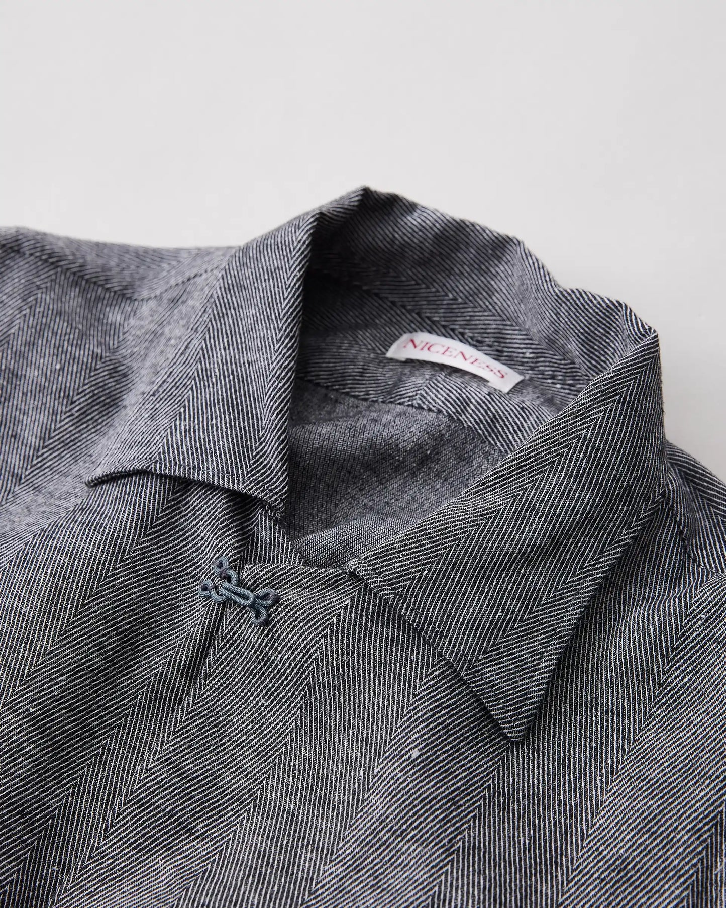 NICENESS 25SS G.SWISH / Hook Shirt - Gray Herringbone