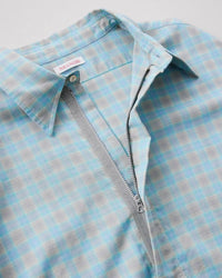 NICENESS 25SS BOLLES Ombre Check Zip Up Shirt