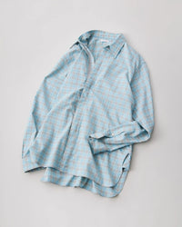 NICENESS 25SS BOLLES Ombre Check Zip Up Shirt