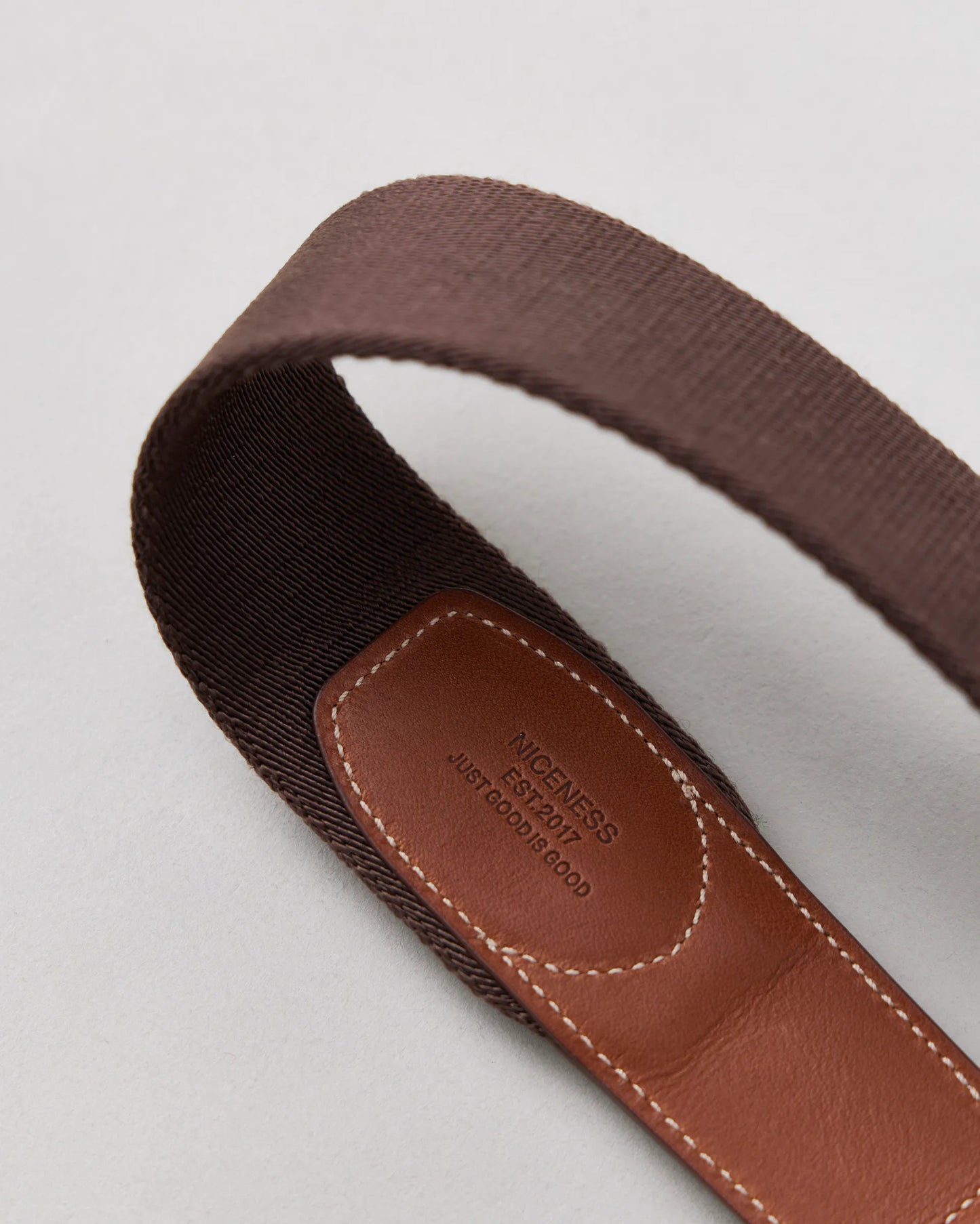 NICENESS 25AW HANSGEN / Leather Tab Webbing Belt