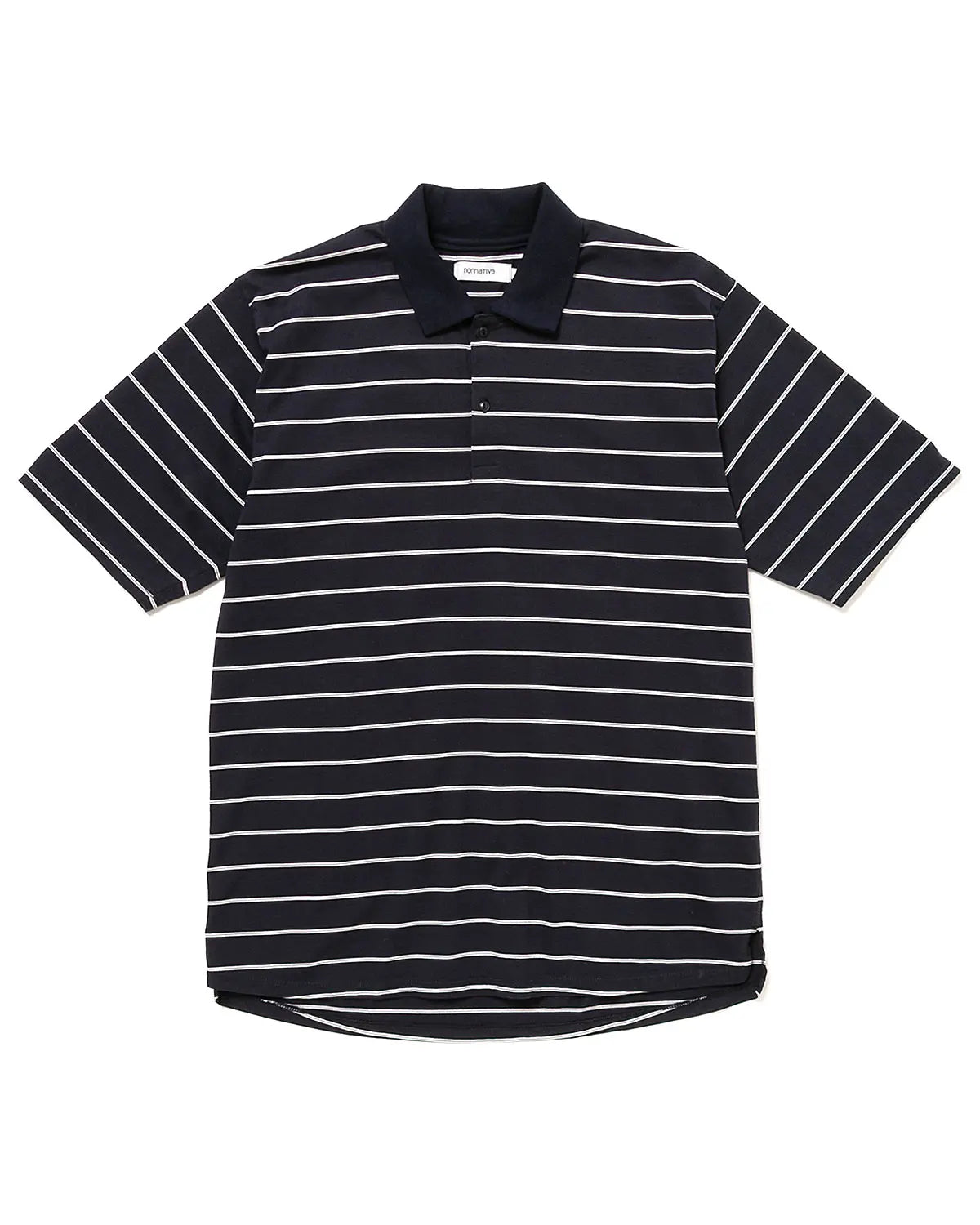 nonnative 25SS OFFICER S/S POLO SHIRT BORDER COTTON JERSEY