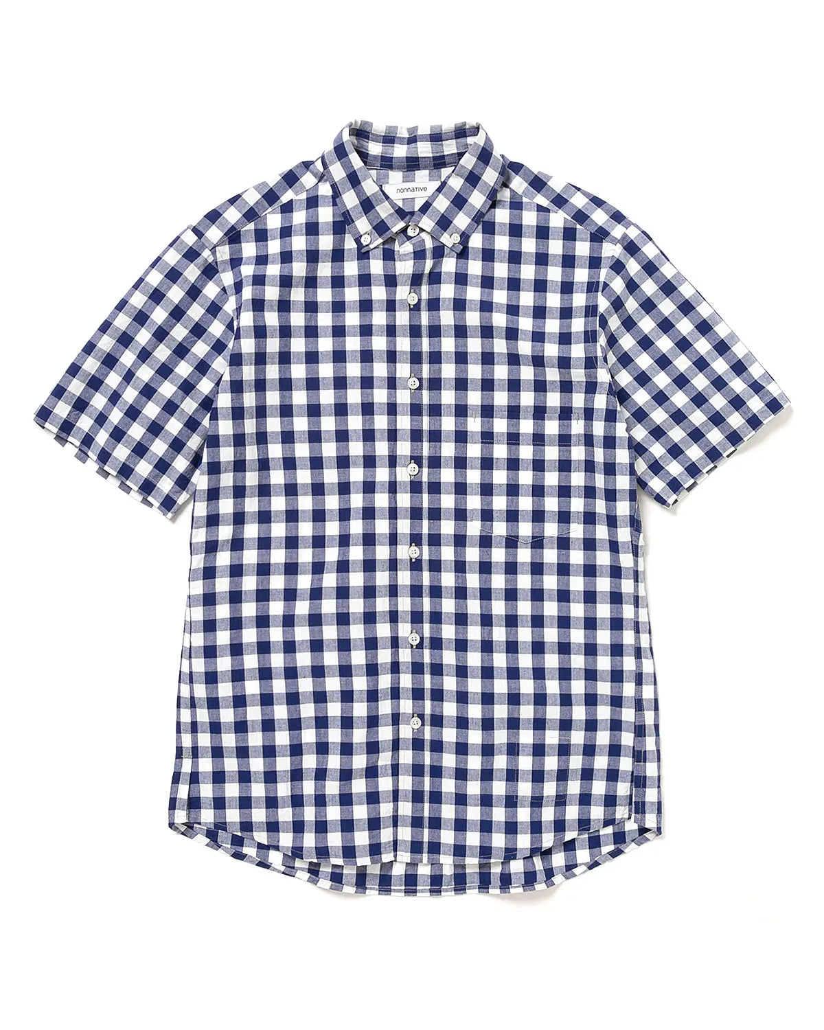 nonnative 25SS DWELLER B.D. S/S SHIRT COTTON POPLIN GINGHAM CHECK