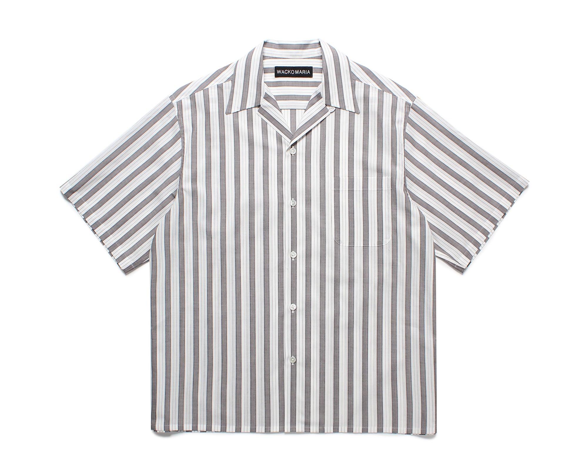 WACKO MARIA 25SS STRIPED OPEN COLLAR SHIRT