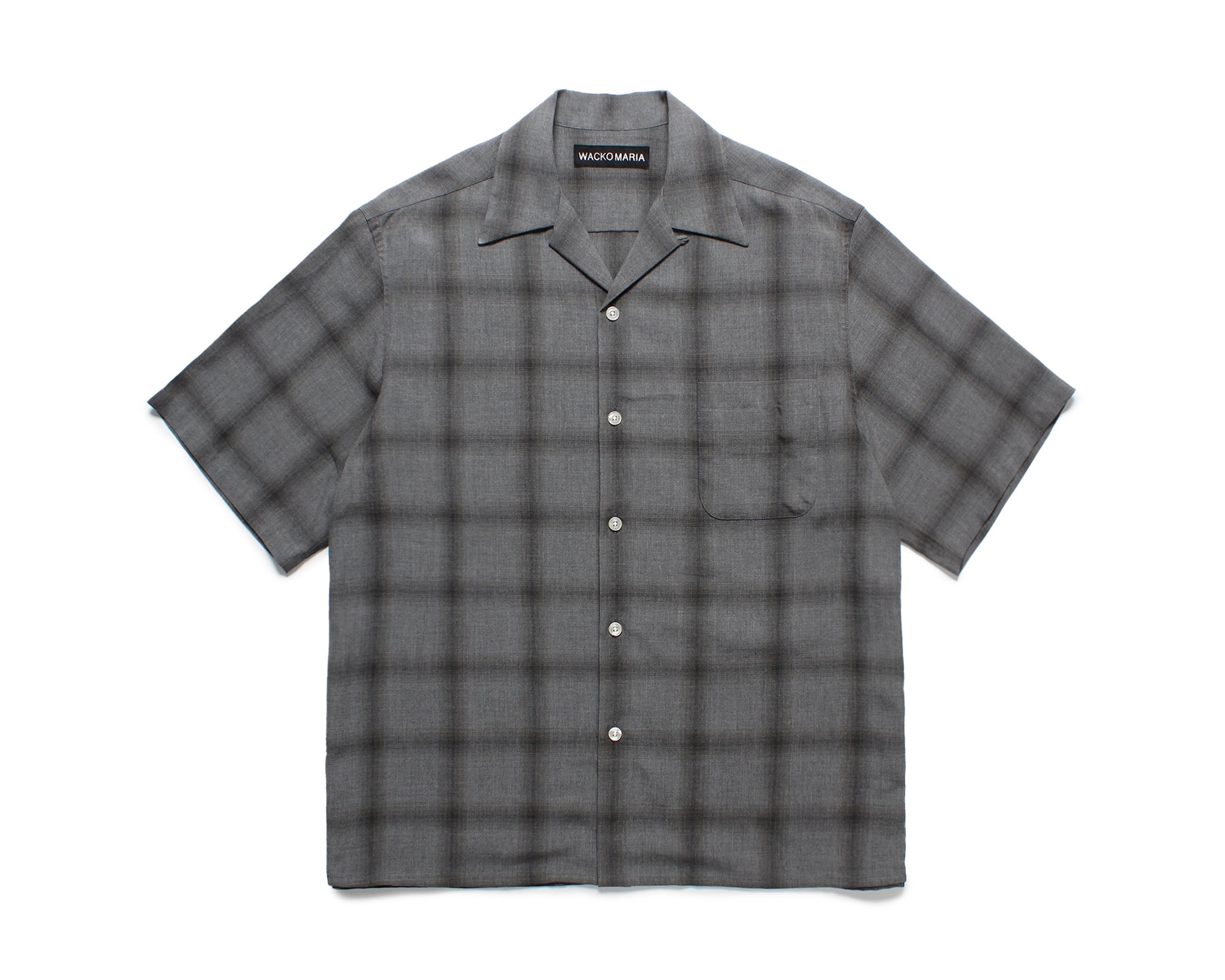 WACKO MARIA 25SS CHECK OPEN COLLAR SHIRT