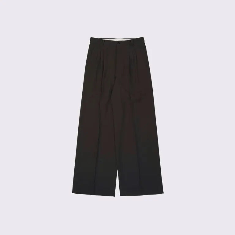 YOKE 26SS 3pleated Wide Leg Trousers