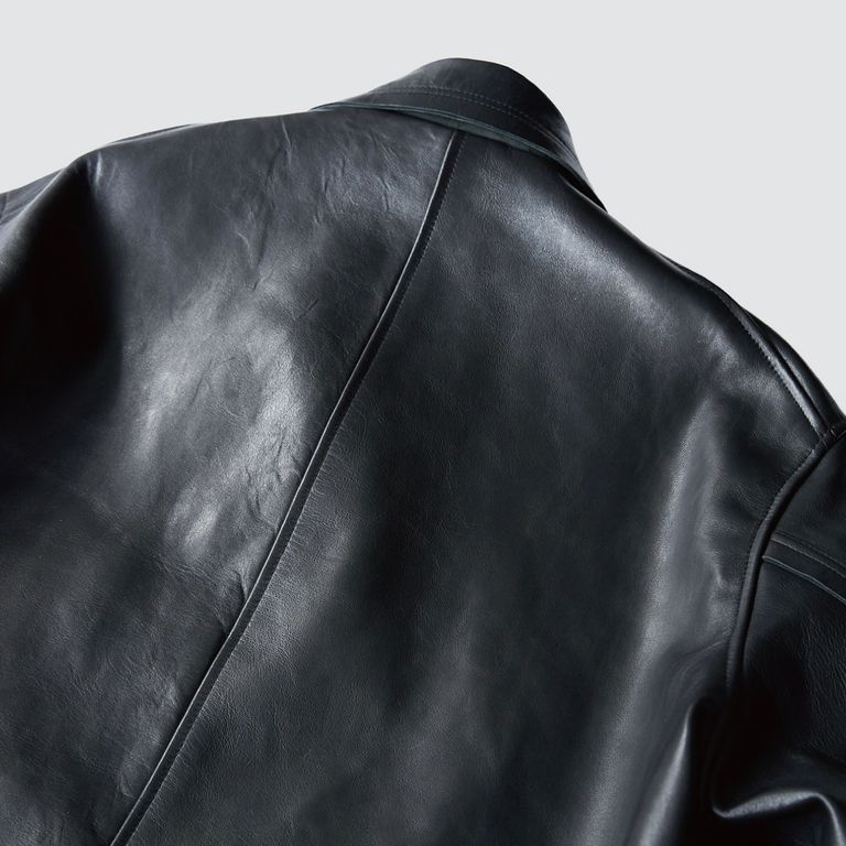 YOKE / Cut-Off Leather Car Coat