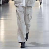 ssstein 25AW Heavy Linen Herringbone Wide Easy Trousers