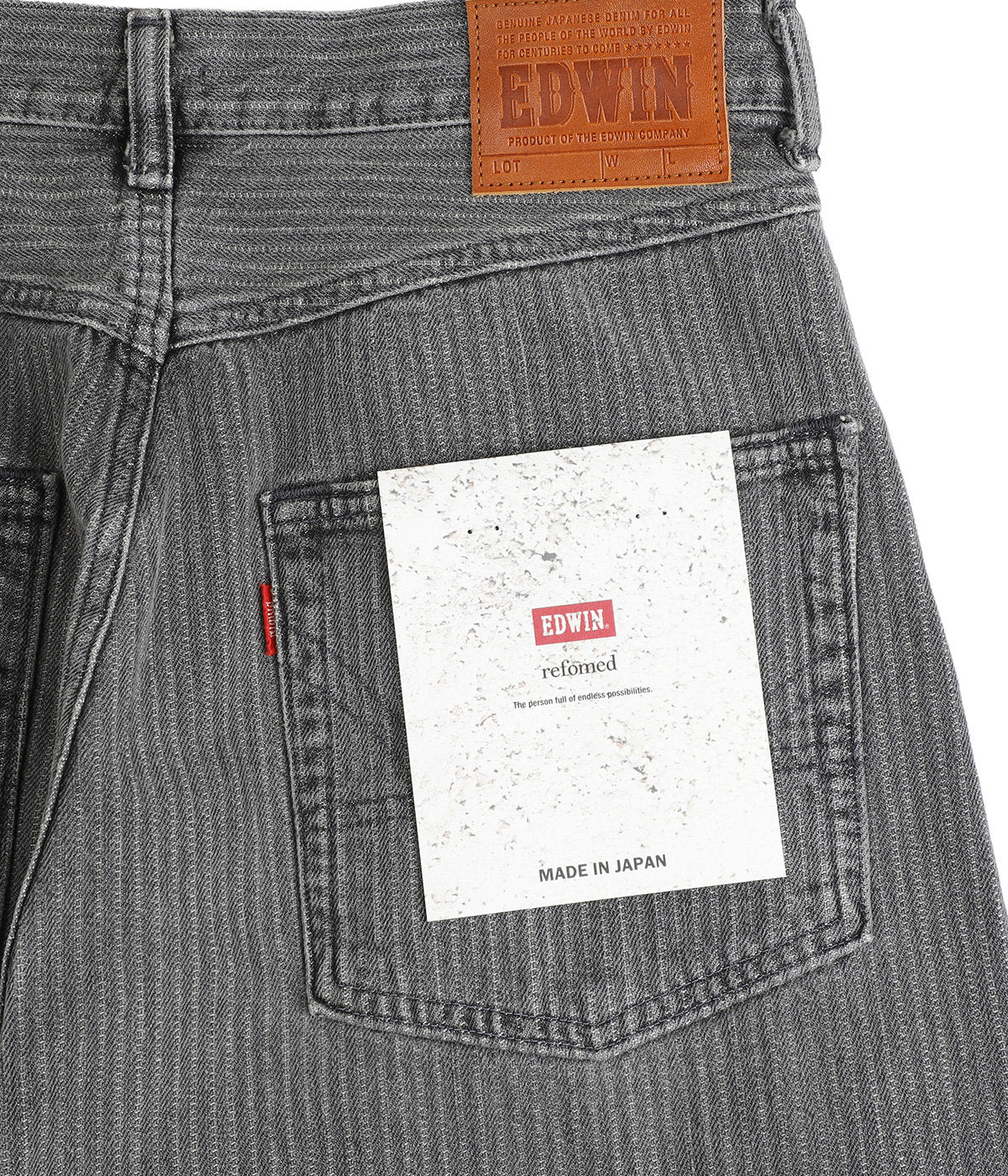 refomed / FRESH MAN DENIM WIDE PANTS by EDWIN “STRIPE“