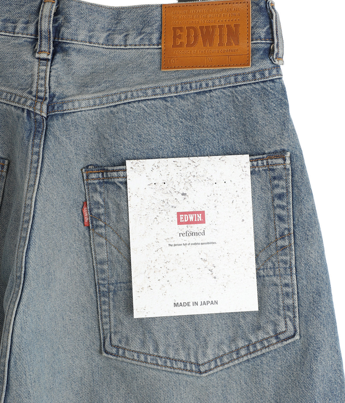 refomed / FRESH MAN DENIM WIDE PANTS by EDWIN “USED“