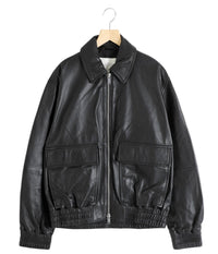 STUDIO NICHOLSON / LEATHER BOMBER JACKET - PISTON -