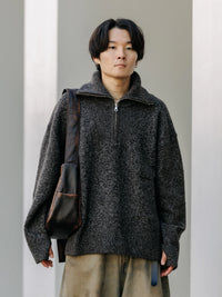 SEEALL 25AW ZIP PULL SWEATER