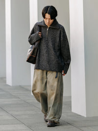 SEEALL 25AW ZIP PULL SWEATER