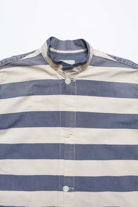 BOWWOW 25AW BLUE STRIPE PRISON JACKET AGED
