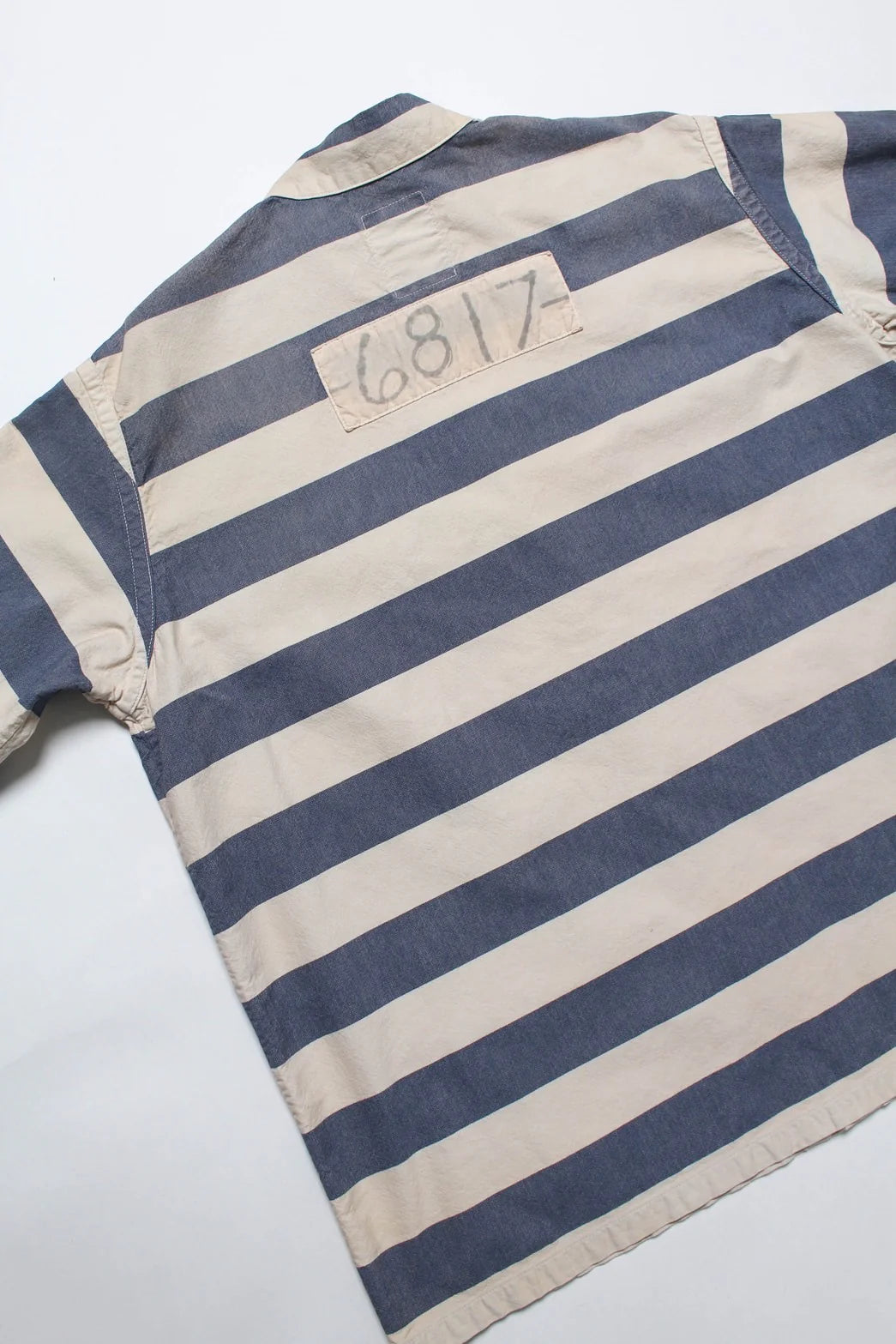 BOWWOW 25AW BLUE STRIPE PRISON JACKET AGED