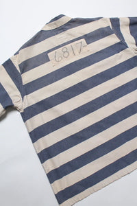 BOWWOW 25AW BLUE STRIPE PRISON JACKET AGED