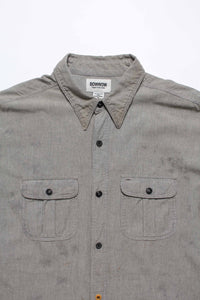 BOWWOW 25AW REPAIRED WORN GRAY CHAMBRAY SHIRT