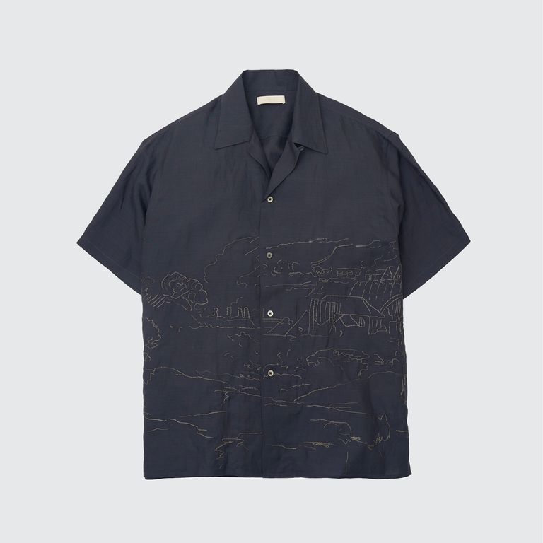 YOKE 25SS Embroidery Open Collar Shirt