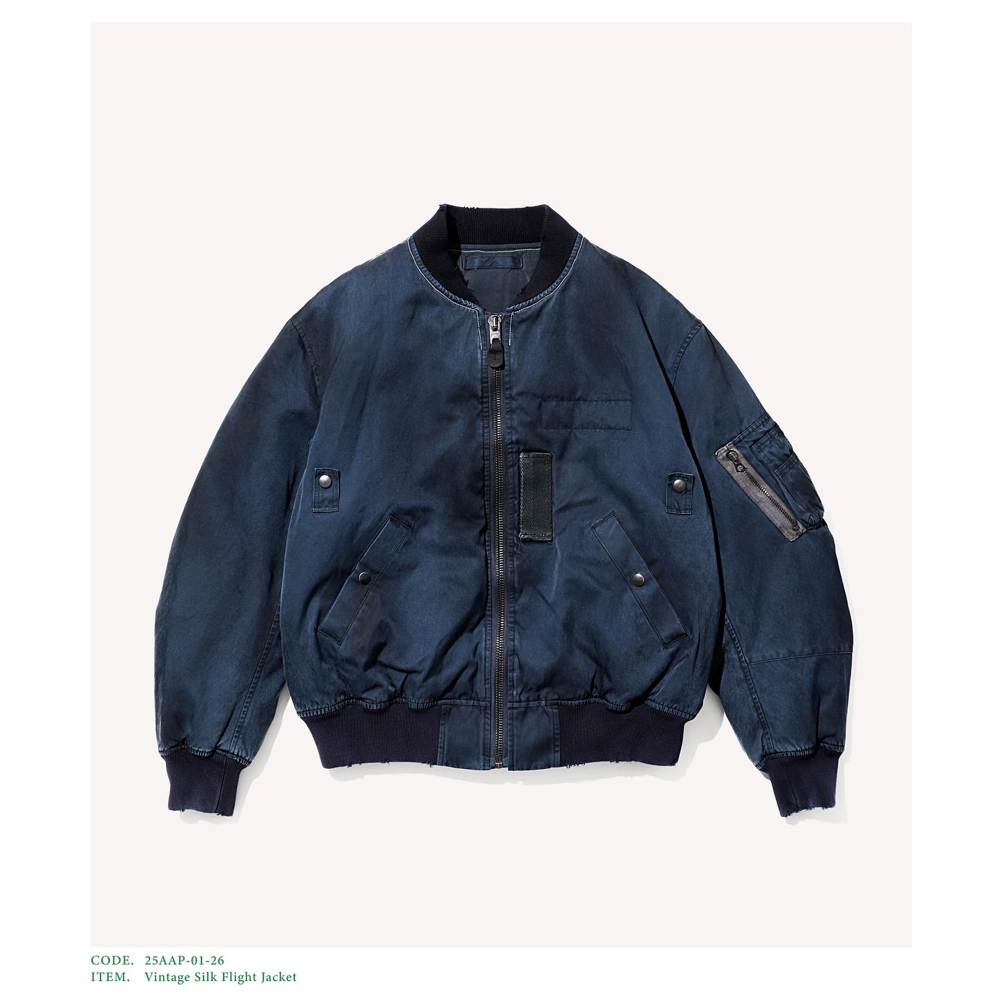 A.PRESSE 25AW Vintage Silk Flight Jacket