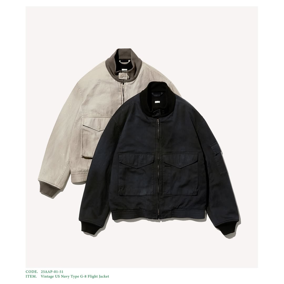 A.PRESSE 25AW Vintage US Navy Type G-8 Flight Jacket