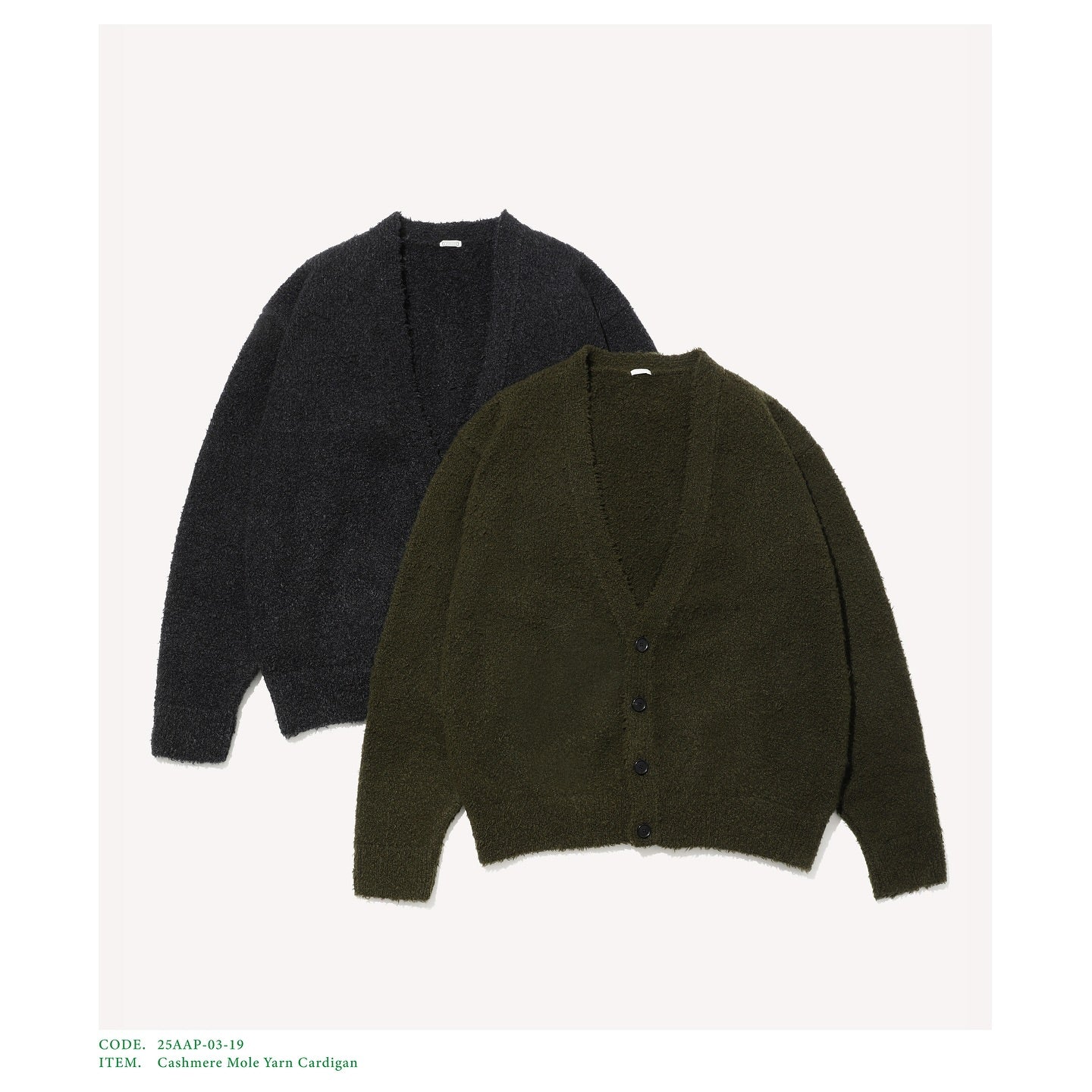 A.PRESSE 25AW Cashmere Mole Yarn Cardigan