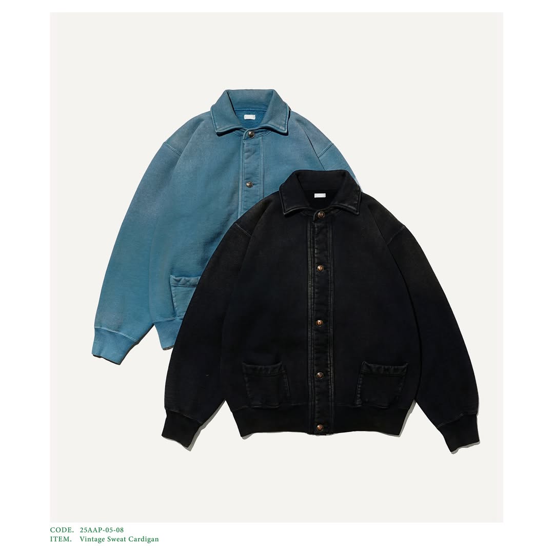 A.PRESSE 25AW Vintage Sweat Cardigan