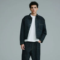 Gold / GL15860 / RECYCLED WASTE SUVIN COTTON YARN 11.5oz. DENIM BLOUSE WWⅡ MODEL