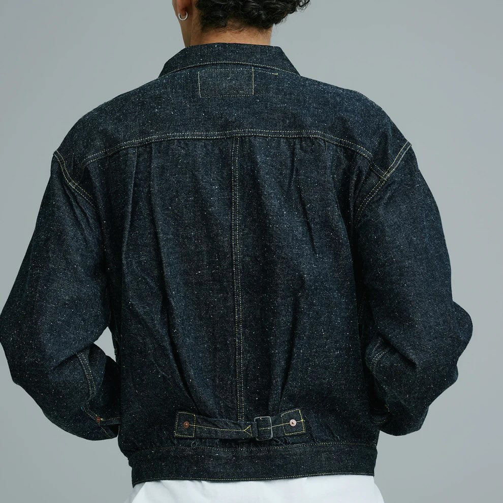 Gold / GL15860 / RECYCLED WASTE SUVIN COTTON YARN 11.5oz. DENIM BLOUSE WWⅡ MODEL