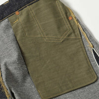 Gold / GL42620N / RECYCLED WASTE SUVIN COTTON YARN 11.5oz. DENIM 5POCKET WIDE PANTS WWⅡ MODEL