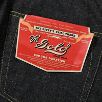 Gold / GL42620N / RECYCLED WASTE SUVIN COTTON YARN 11.5oz. DENIM 5POCKET WIDE PANTS WWⅡ MODEL