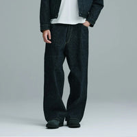 Gold / GL42620N / RECYCLED WASTE SUVIN COTTON YARN 11.5oz. DENIM 5POCKET WIDE PANTS WWⅡ MODEL