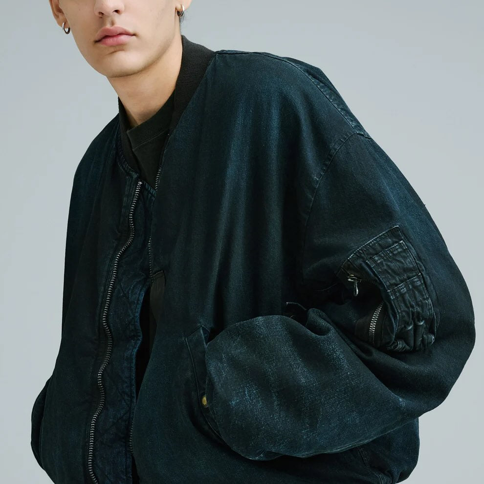 Gold / GL15855H / CLIMASHIELD PADDING 10oz. DENIM MA-1 PIGMENT PAINTED