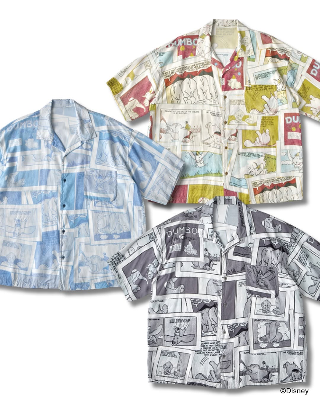 Porter Classic x DISNEY VC / PC ALOHA COLLECTION ALOHA SHIRT - DUMBO