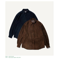 A.PRESSE 25SS Suede leather Regular Collar Shirt