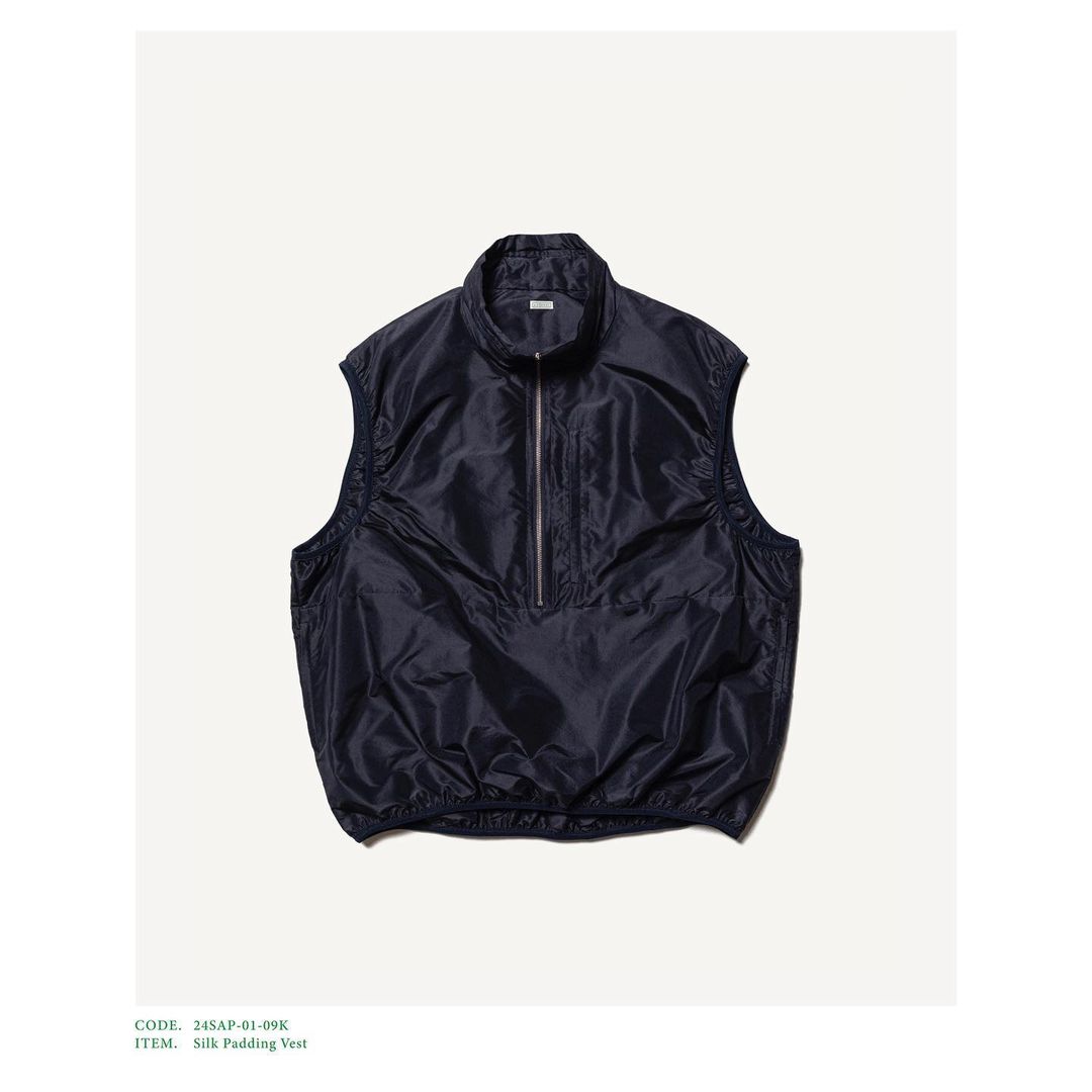 A.PRESSE 24SS Silk Padding Vest