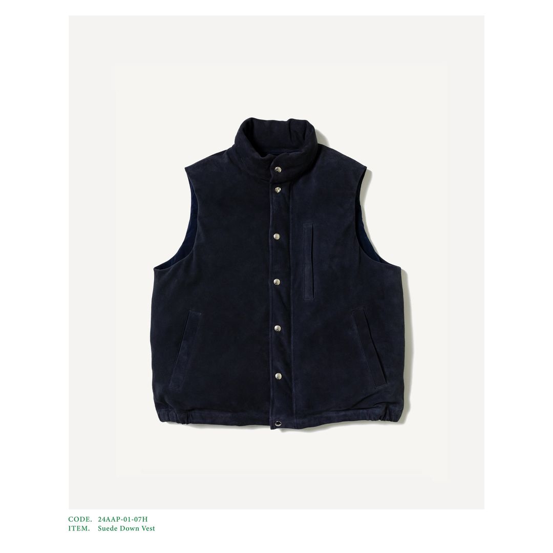 A.PRESSE 24AW Suede Down Vest