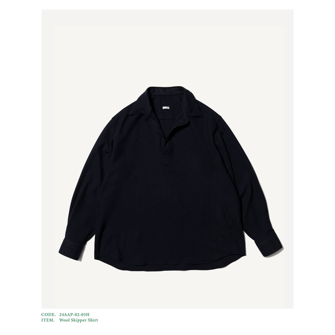 A.PRESSE 24AW Wool Skipper Shirt